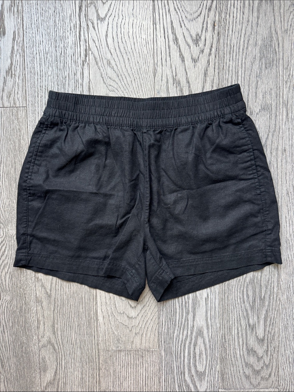 🌼Old Navy🌼 Bundle Linen Blend Pull On Shorts – White, Olive, Black, Size M - Picture 8 of 10
